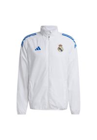 Adidas - Kurtka dresowa Prematch Real Madrid EU 2025/26. Kolor: biały. Materiał: dresówka. Sport: piłka nożna #1
