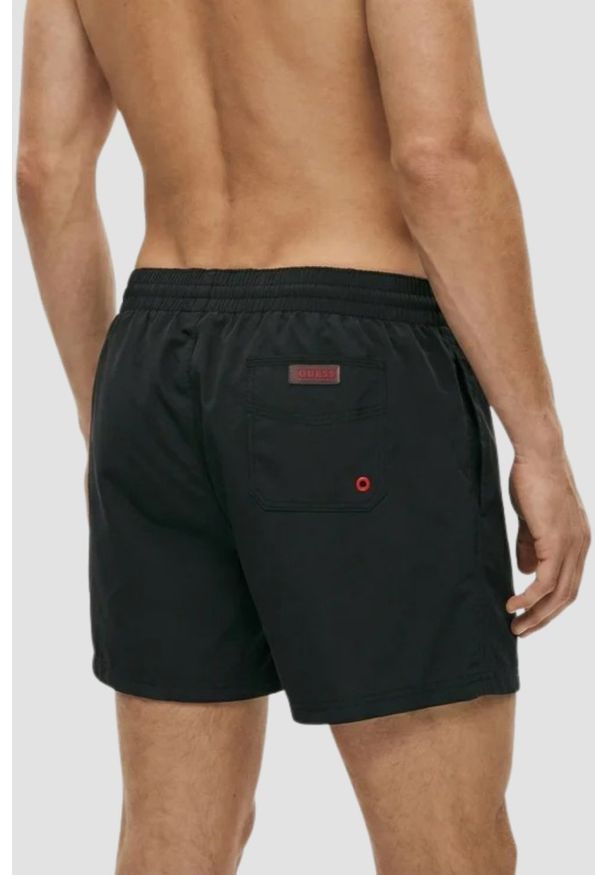 Guess - GUESS Czarne krótkie męskie kąpielówki New Basic, Rozmiar XXL. Kolor: czarny. Długość: krótkie