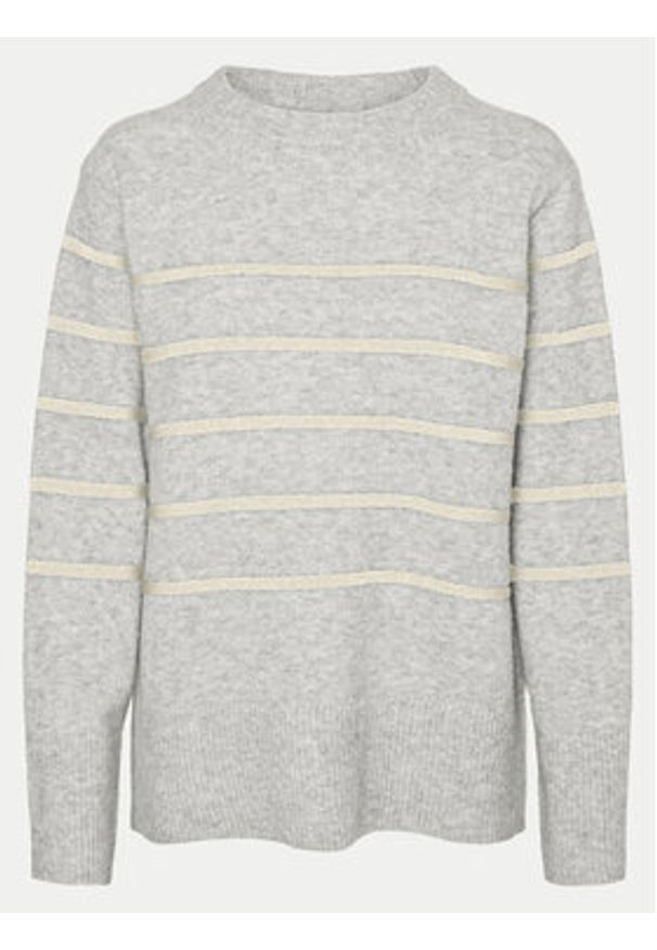 Vero Moda Sweter Flawless 10320487 Szary Loose Fit. Kolor: szary. Materiał: syntetyk