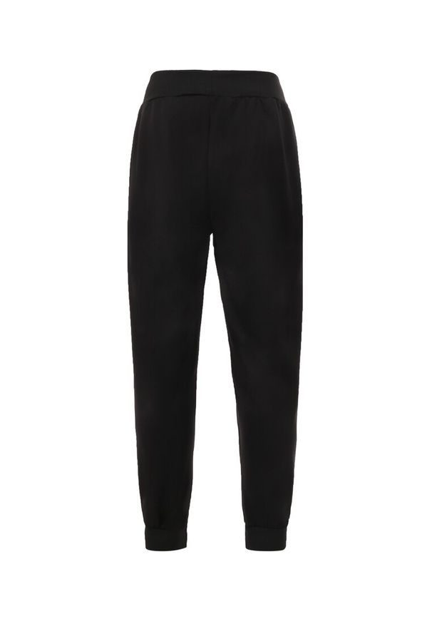 Born2be - Czarne Spodnie Dresowe Lasthaia. Okazja: na co dzień. Kolekcja: plus size. Kolor: czarny. Materiał: dresówka. Wzór: gładki. Styl: sportowy, casual