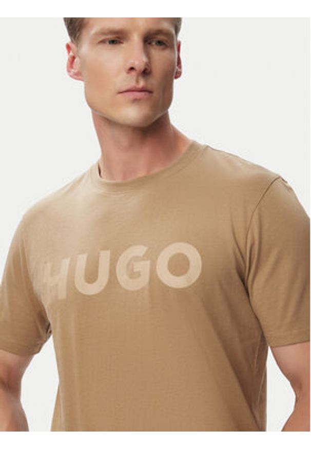 Hugo - HUGO T-Shirt Dulivio 50467556 Czarny Regular Fit. Kolor: czarny. Materiał: bawełna