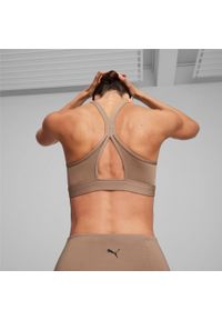 Biustonosz Puma 4keeps Ultrabare Strappy Bra, Kobiety. Kolor: brązowy. Materiał: poliester, materiał. Sport: fitness