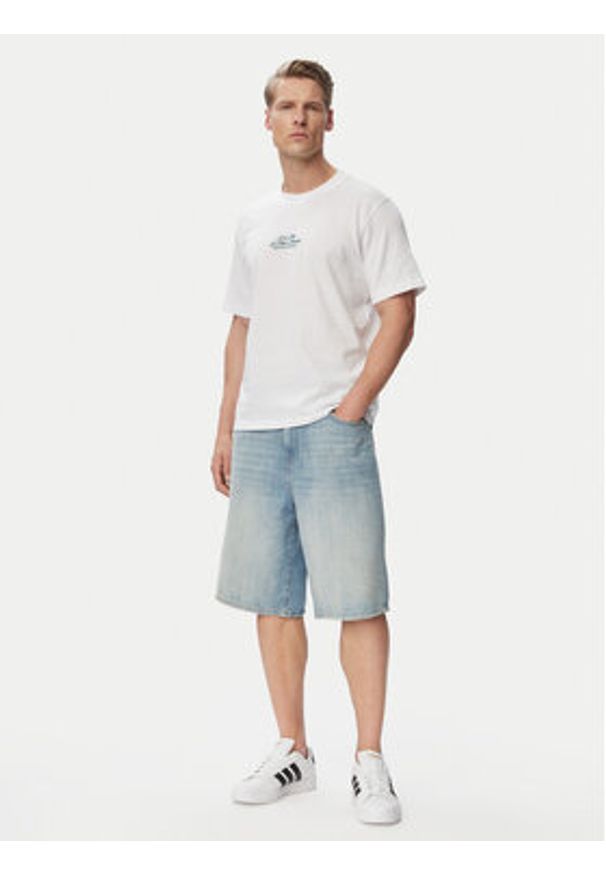 Jack & Jones T-Shirt Cassis Photo Back 12295050 Biały Relaxed Fit. Kolor: biały. Materiał: bawełna