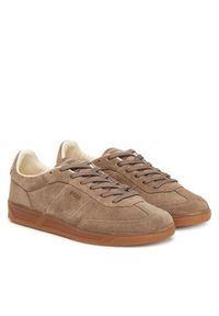 BOSS Sneakersy Brenta 50536645 Brązowy. Kolor: brązowy. Materiał: zamsz, skóra