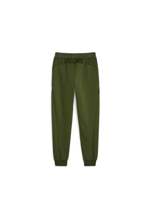 Spodnie Dresowe Sportowe Męskie Puma Tech Fl. Kolor: wielokolorowy, zielony. Materiał: dresówka. Styl: sportowy
