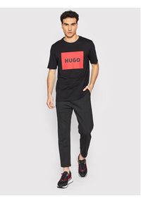 Hugo T-Shirt Dulive222 50467952 Czarny Regular Fit. Kolor: czarny. Materiał: bawełna
