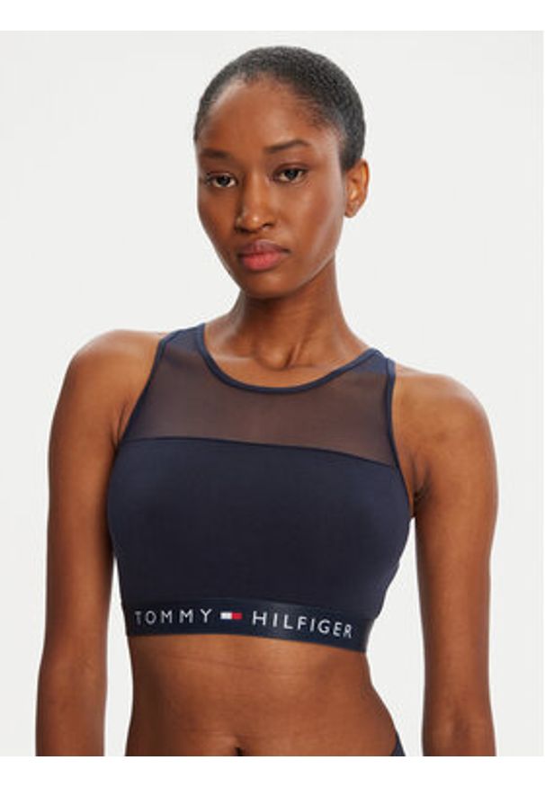 TOMMY HILFIGER - Tommy Hilfiger Biustonosz top UW0UW00012 Granatowy. Kolor: niebieski. Materiał: bawełna