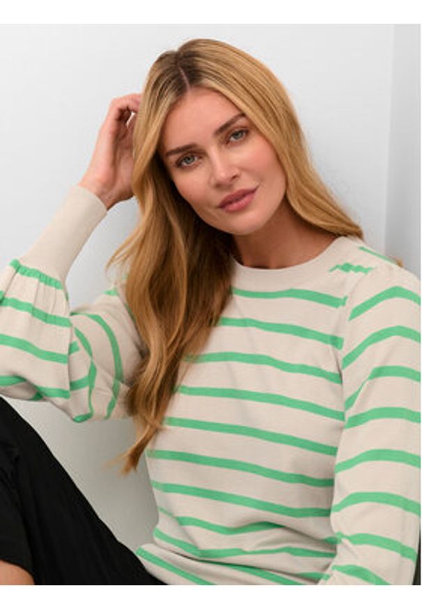 Kaffe Sweter Kamala 10506891 Zielony Regular Fit. Kolor: zielony. Materiał: wiskoza
