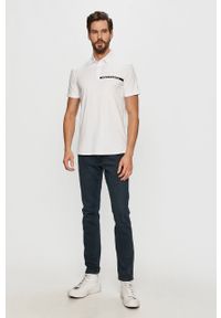 Armani Exchange - Polo. Okazja: na co dzień. Typ kołnierza: polo. Kolor: biały. Długość: krótkie. Wzór: nadruk. Styl: casual #3