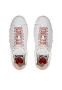 Love Moschino - LOVE MOSCHINO Sneakersy JA15174G1MIA310C Biały. Kolor: biały. Materiał: skóra #5