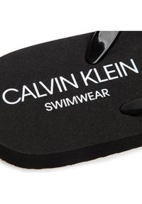 Calvin Klein Swimwear Japonki FF Sandals KW0KW01032 Czarny. Kolor: czarny