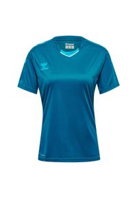 Koszulka sportowa z krótkim rękawem damska Hummel Core XK Poly Jersey S/S Woman. Kolor: niebieski. Materiał: jersey. Długość rękawa: krótki rękaw. Długość: krótkie #1