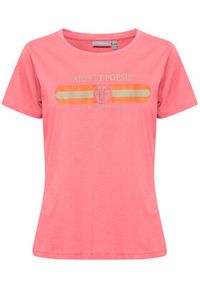 Fransa T-Shirt 20612083 Różowy Regular Fit. Kolor: różowy. Materiał: bawełna #4