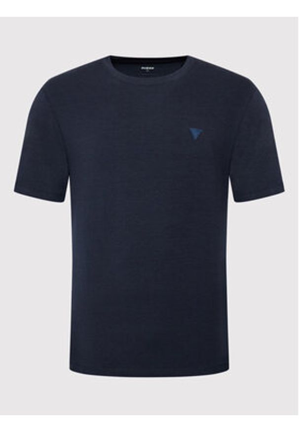 Guess T-Shirt Z2YI12 JR06K Granatowy Regular Fit. Kolor: niebieski. Materiał: bawełna