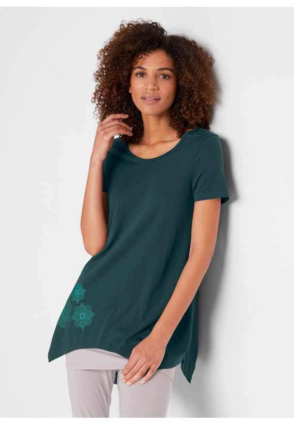 bonprix - Shirt sportowy, krótki rękaw. Kolor: niebieski. Długość rękawa: krótki rękaw. Długość: krótkie. Styl: sportowy