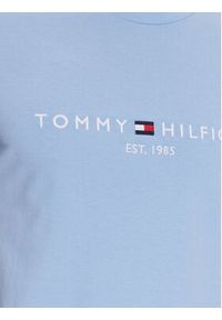 TOMMY HILFIGER - Tommy Hilfiger T-Shirt Logo MW0MW11797 Błękitny Slim Fit. Kolor: niebieski. Materiał: bawełna