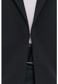 Calvin Klein Marynarka kolor czarny jednorzędowa gładka. Okazja: na co dzień. Kolor: czarny. Wzór: gładki. Styl: casual #4