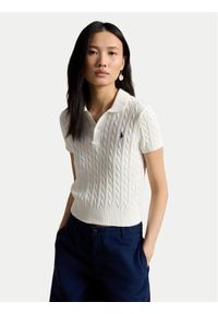 Polo Ralph Lauren Polo 211972118501 Biały Slim Fit. Typ kołnierza: polo. Kolor: biały. Materiał: bawełna #1