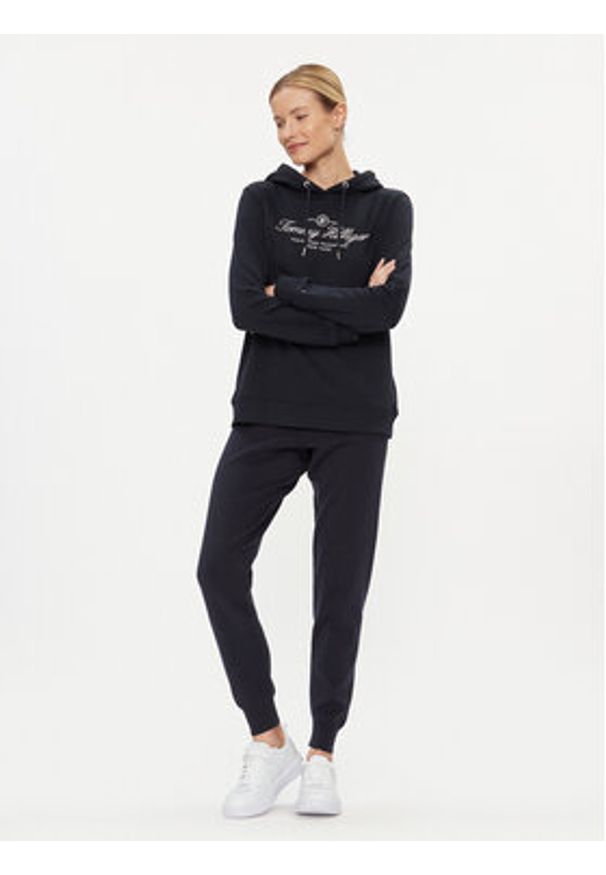 TOMMY HILFIGER - Tommy Hilfiger Spodnie dresowe Script Graphic WW0WW40347 Granatowy Regular Fit. Kolor: niebieski. Materiał: bawełna
