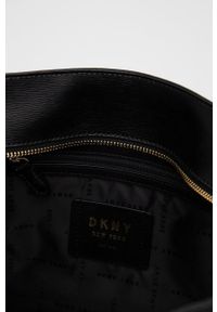 DKNY - Dkny Torebka skórzana kolor czarny. Kolor: czarny. Materiał: skórzane. Rodzaj torebki: na ramię #2