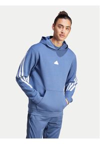 Adidas - adidas Bluza Future Icons 3-Stripes IR9224 Niebieski Regular Fit. Kolor: niebieski. Materiał: bawełna #4