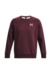 Bluza fitness męska Under Armour Essential Fleece Crew. Kolor: brązowy, wielokolorowy, czerwony. Sport: fitness