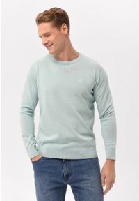 Volcano - Lekki sweter S-RADO. Materiał: bawełna, materiał, włókno, dzianina, skóra. Wzór: haft, gładki, ze splotem. Styl: klasyczny #1