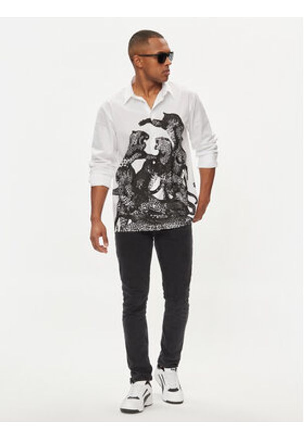 Just Cavalli Koszula 76OAL2S2 Biały Regular Fit. Kolor: biały. Materiał: bawełna