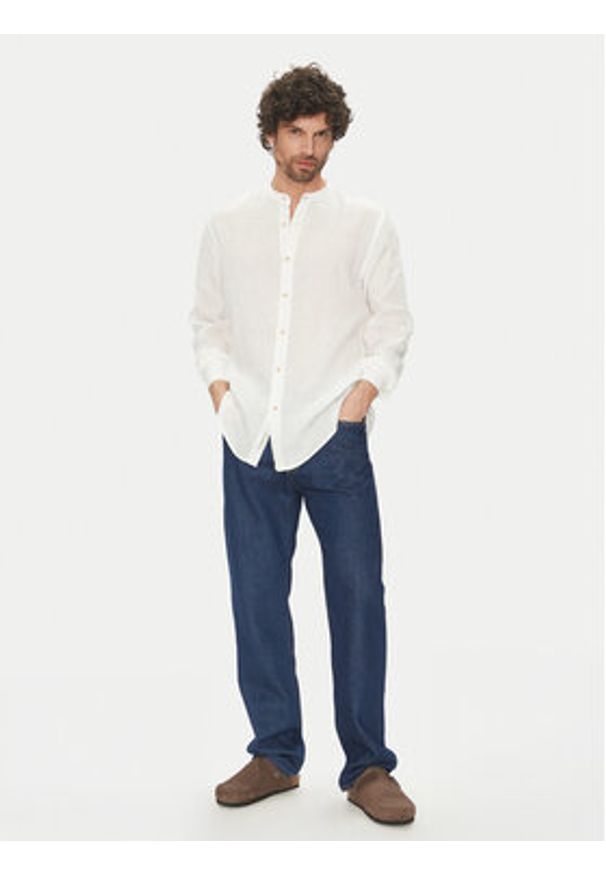 Liu Jo Koszula QA5098 T4359 11001 Biały Regular Fit. Kolor: biały. Materiał: len