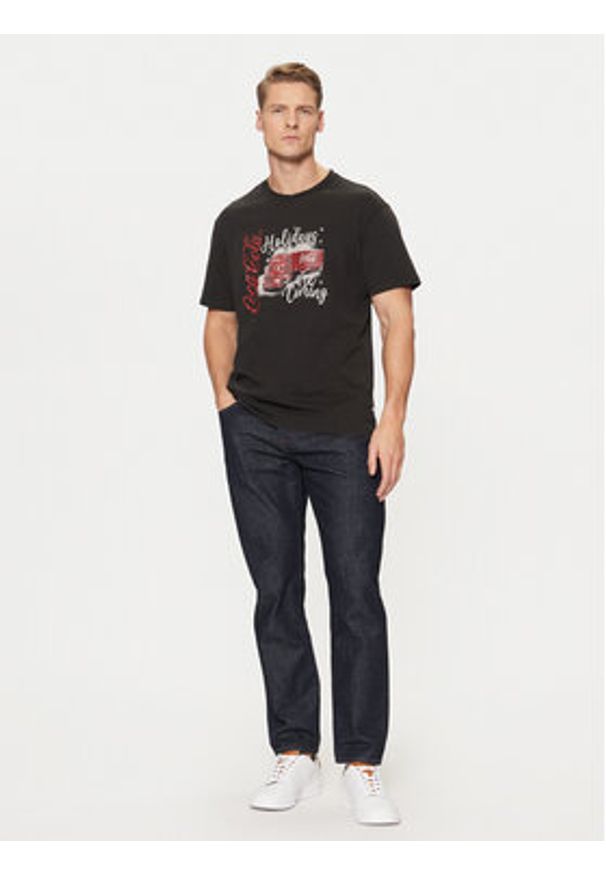 Only & Sons T-Shirt 22030844 Czarny Regular Fit. Kolor: czarny. Materiał: bawełna