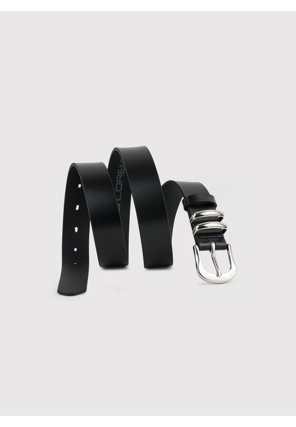 Pako Lorente - PAKO LORENTE – Skórzany pasek męski z metalową klamrą. Materiał: skóra. Styl: klasyczny, elegancki