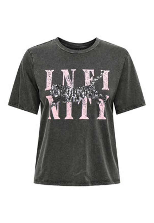 only - ONLY T-Shirt Lucy 15346786 Szary Regular Fit. Kolor: szary. Materiał: bawełna