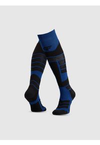 4f - 4F Skarpety narciarskie męskie - granatowe 39-42. Kolor: niebieski. Wzór: prążki. Sport: narciarstwo #1