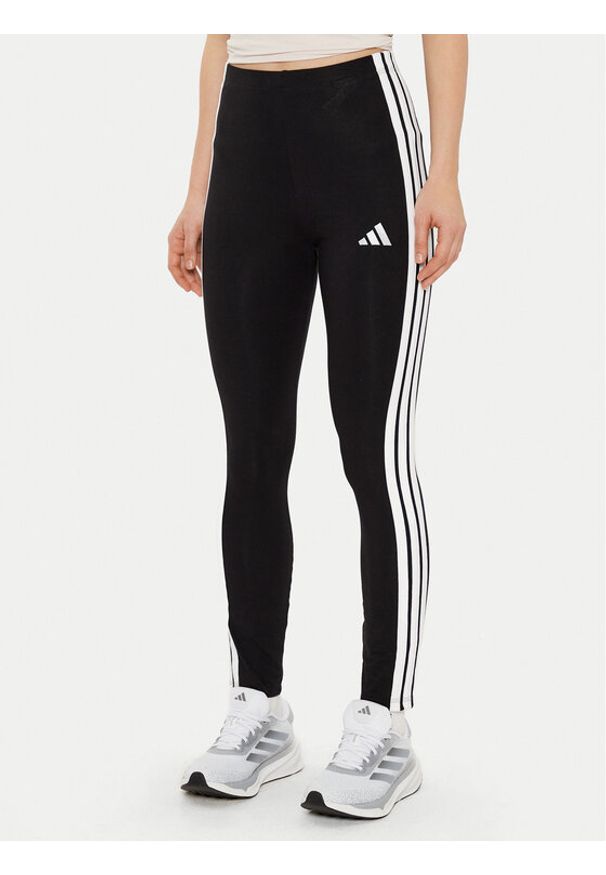 Adidas - adidas Legginsy Essentials 3-Stripes JE0072 Czarny Slim Fit. Kolor: czarny. Materiał: bawełna