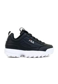 Buty do chodzenia dla dzieci Fila Disruptor Kids. Zapięcie: sznurówki. Kolor: biały, wielokolorowy, niebieski. Materiał: tkanina, materiał, syntetyk. Szerokość cholewki: normalna. Sport: turystyka piesza