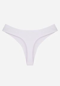 Renee - Białe Gładkie Majtki Stringi z Bawełną Chrysile. Kolor: biały. Materiał: bawełna. Wzór: gładki #2