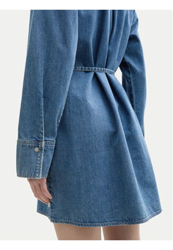 Tom Tailor Denim Sukienka jeansowa 1045461 Niebieski Regular Fit. Kolor: niebieski. Materiał: bawełna