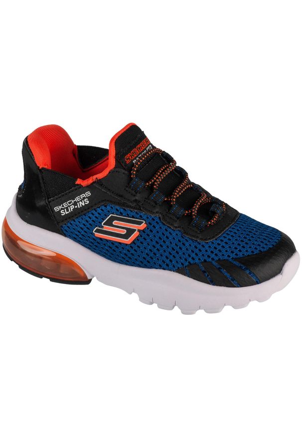 skechers - Buty sportowe Sneakersy chłopięce, Slip-Ins: Razor Air - Hyper-Brisk. Kolor: niebieski. Sport: turystyka piesza