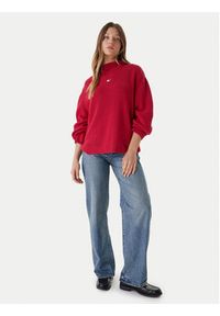 Tommy Jeans Sweter Badge DW0DW21676 Różowy Relaxed Fit. Kolor: różowy. Materiał: bawełna #4