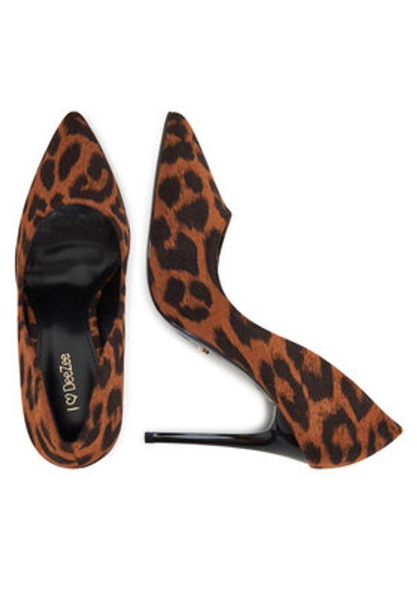 DeeZee Szpilki AB-4503-1 Brązowy. Kolor: brązowy. Materiał: materiał. Obcas: na szpilce