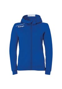 KEMPA - Damska bluza dresowa z kapturem Kempa Player. Typ kołnierza: kaptur. Kolor: biały, wielokolorowy, niebieski. Materiał: dresówka