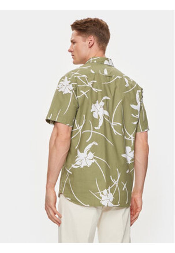TOMMY HILFIGER - Tommy Hilfiger Koszula Tropical MW0MW34587 Zielony Regular Fit. Kolor: zielony. Materiał: bawełna