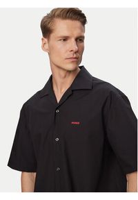 Hugo - HUGO Koszula Espino 50560580 Czarny Oversize. Kolor: czarny. Materiał: bawełna #2