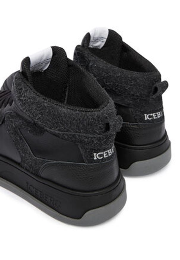 Iceberg Sneakersy Clock V2 IU1720 Czarny. Kolor: czarny. Materiał: skóra