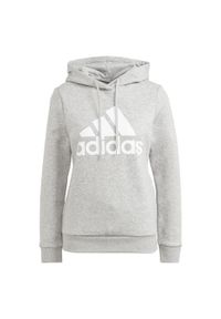 Adidas Essentials Hoodie Szary L. Typ kołnierza: kaptur. Kolor: szary, wielokolorowy, biały. Materiał: bawełna, włókno. Sport: fitness