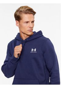 Under Armour Bluza Ua Essential Fleece Hoodie 1373880 Granatowy Loose Fit. Kolor: niebieski. Materiał: bawełna #5