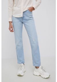 Levi's® - Levi's jeansy 70s damskie high waist. Okazja: na spotkanie biznesowe. Stan: podwyższony. Kolor: niebieski. Styl: biznesowy