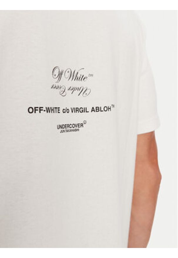 OFF-WHITE - Off-White T-Shirt OMAA027G198770120188 Biały Regular Fit. Kolor: biały. Materiał: bawełna