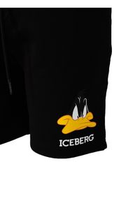 Iceberg Szorty | D0216300 | Mężczyzna | Czarny. Okazja: na co dzień. Kolor: czarny. Materiał: bawełna. Wzór: nadruk. Sezon: lato. Styl: casual