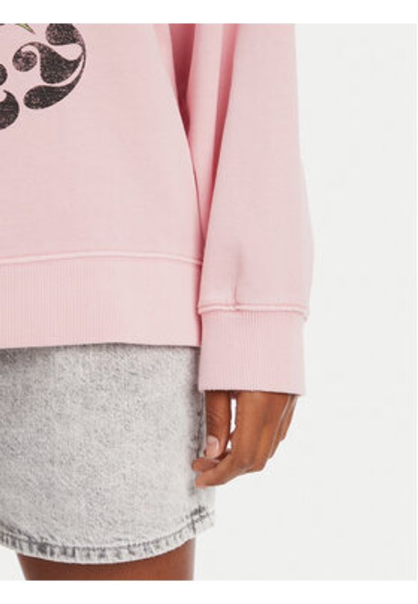Roxy Bluza ERJFT04997 Różowy Relaxed Fit. Kolor: różowy. Materiał: bawełna